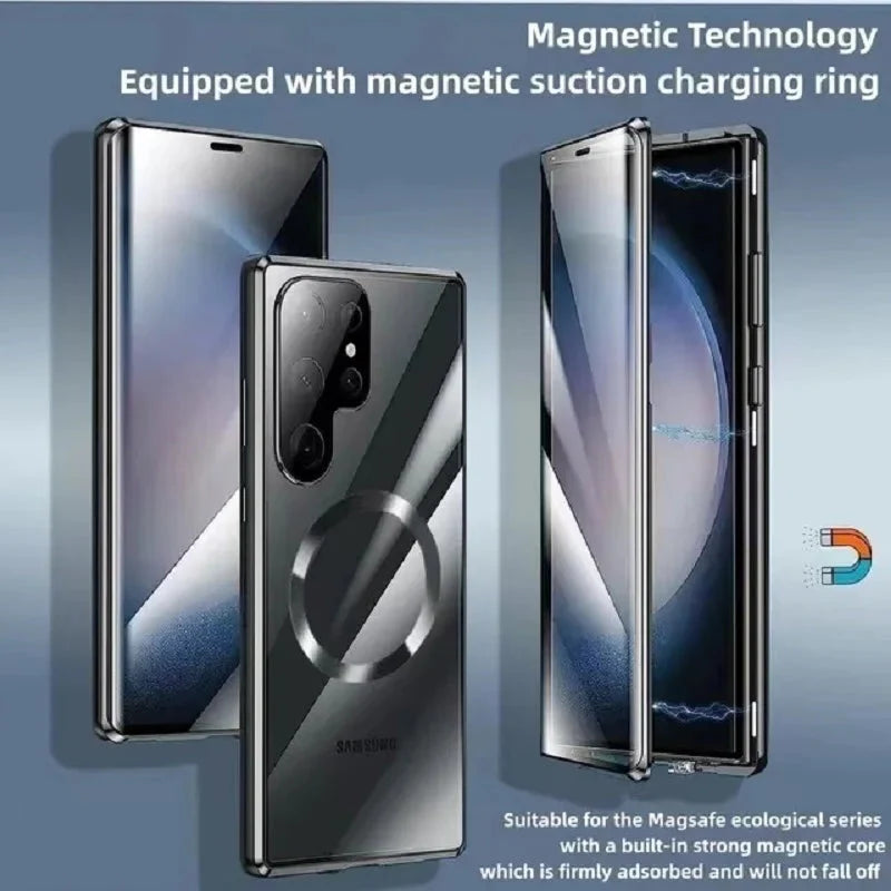 Metal Aluminum Alloy 360 Case With Safety Lock For Samsung Galaxy S24-S23 Series CaseSpot