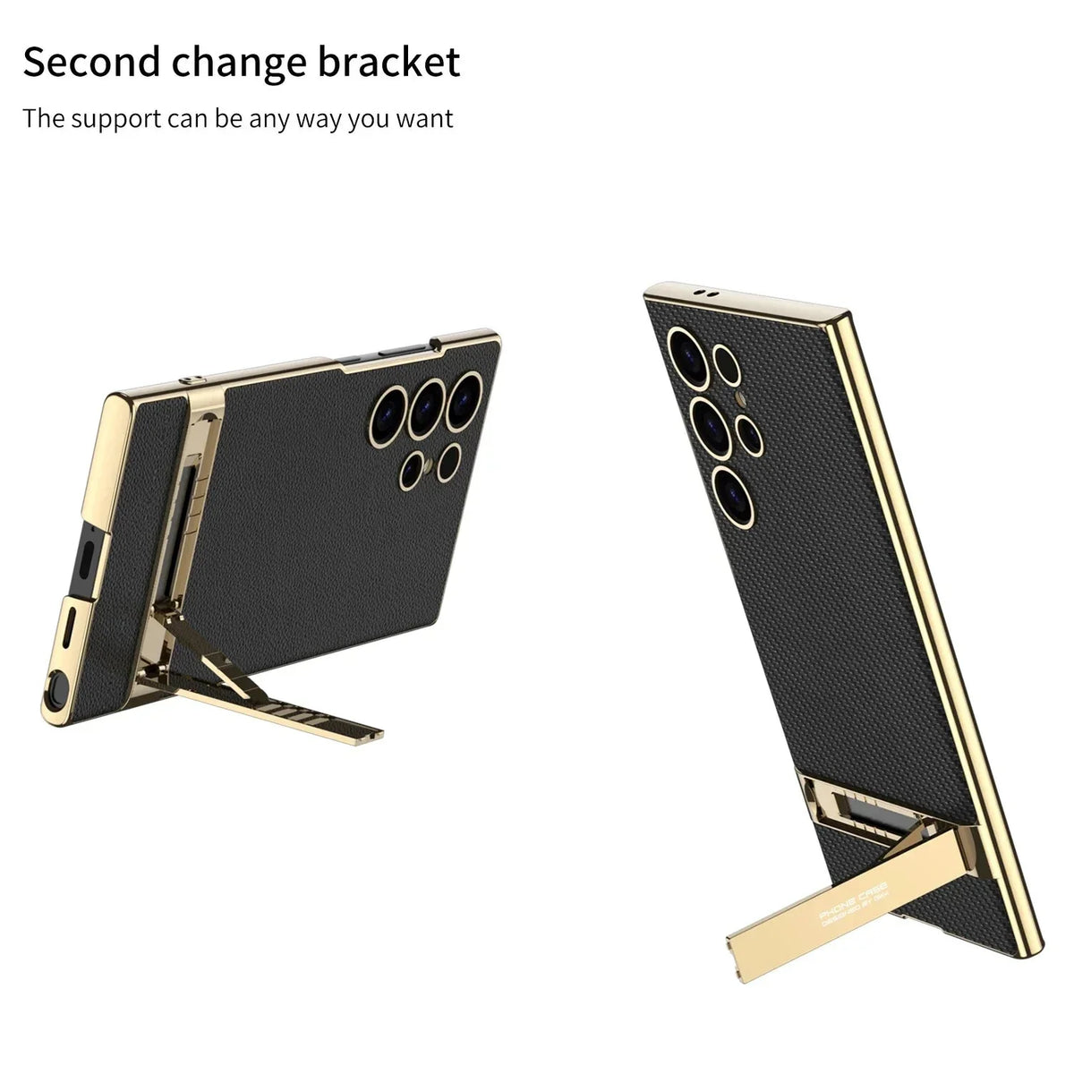 Case Luxury Electroplated Gold Border Plain For Samsung  S24 Series CaseSpot