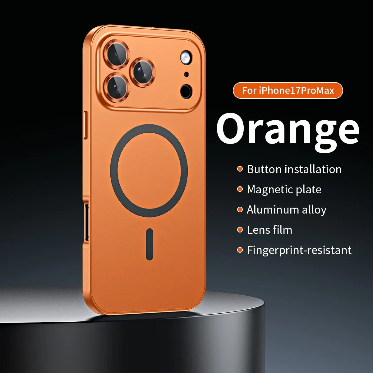 Luxurious Aluminium Magnetic Case Lens Glass Protective For iPhone 12-18 Pro & Pro Max