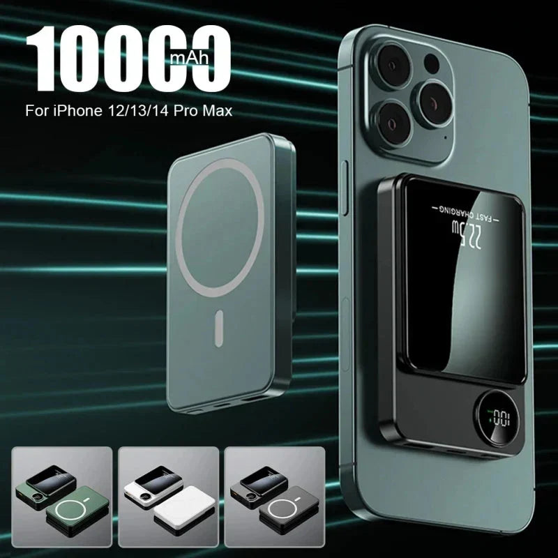 30000mah 22.5w Magnet Power Bank Super Fast Charger Usb To Type C Cable Two-way Fast Charger theroxymob