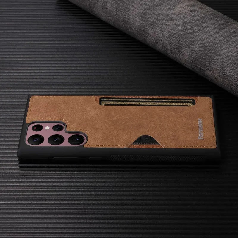 Leather Case With Wallet Card Holder For Samsung S24/S23 Series CaseSpot
