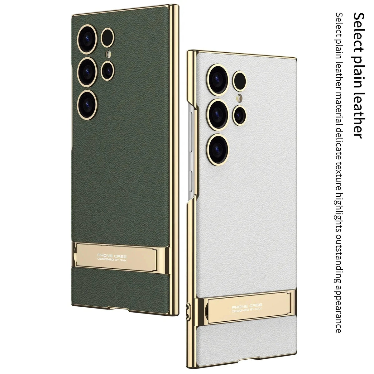 Case Luxury Electroplated Gold Border Plain For Samsung  S24 Series CaseSpot