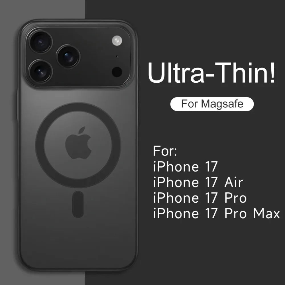 Magnetic Clear Case Shockproof & MagSafe for iPhone 12-18 Pro & Pro Max