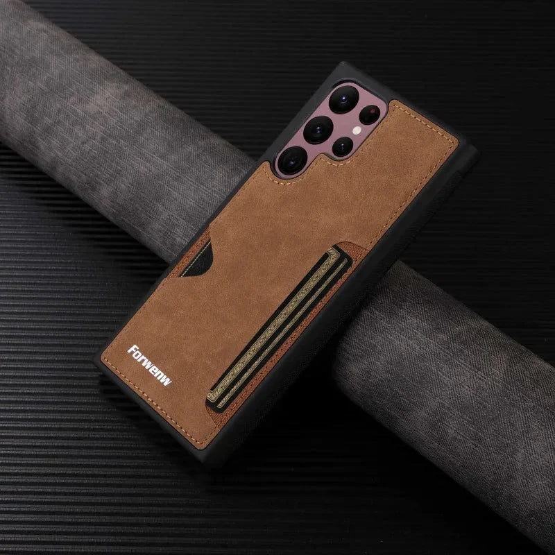 Leather Case With Wallet Card Holder For Samsung S24/S23 Series CaseSpot