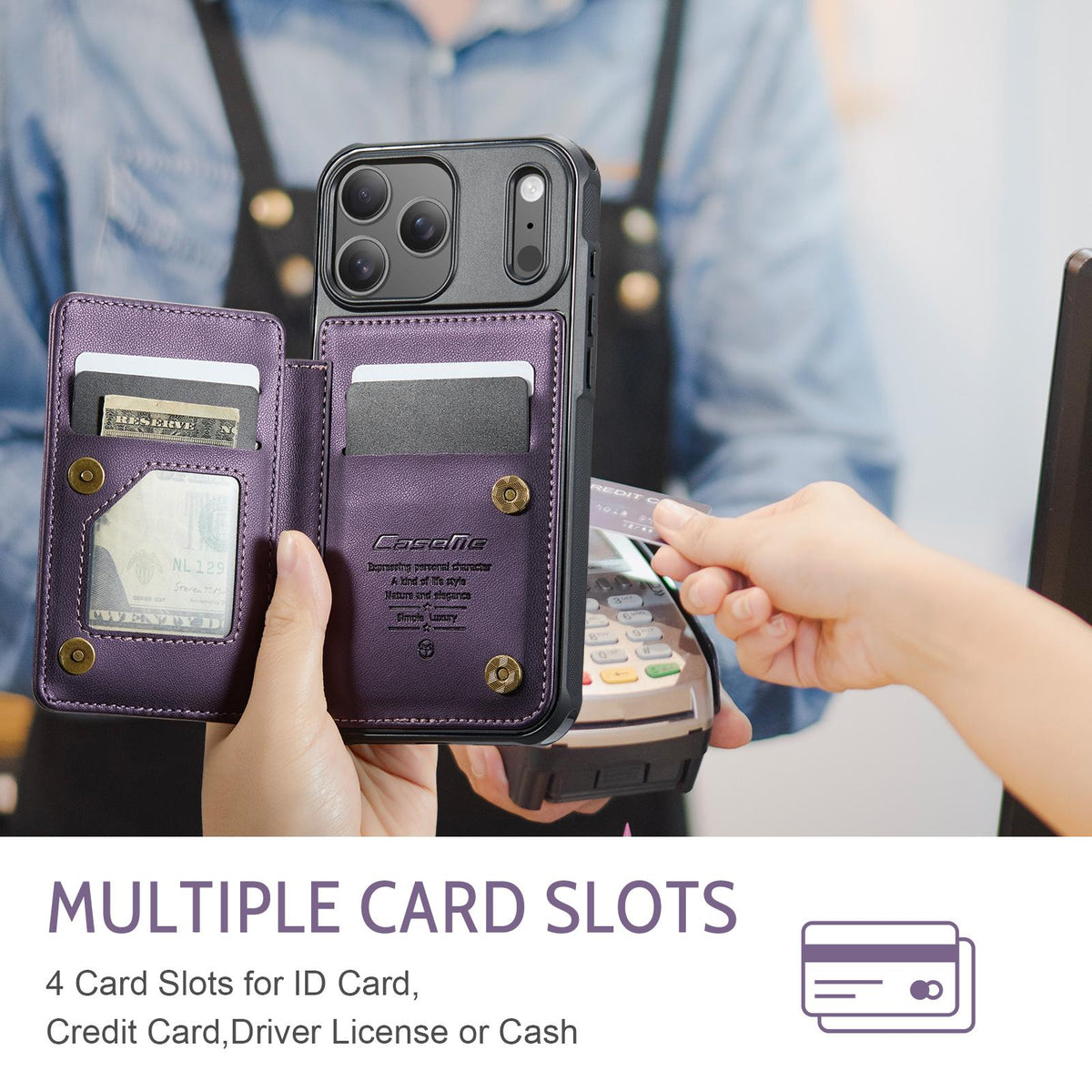 Card Slots Holder Phone Case For iPhone 13-18 Pro & Pro Max