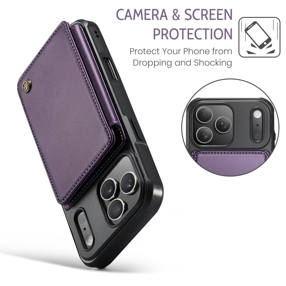 Card Slots Holder Phone Case For iPhone 13-18 Pro & Pro Max