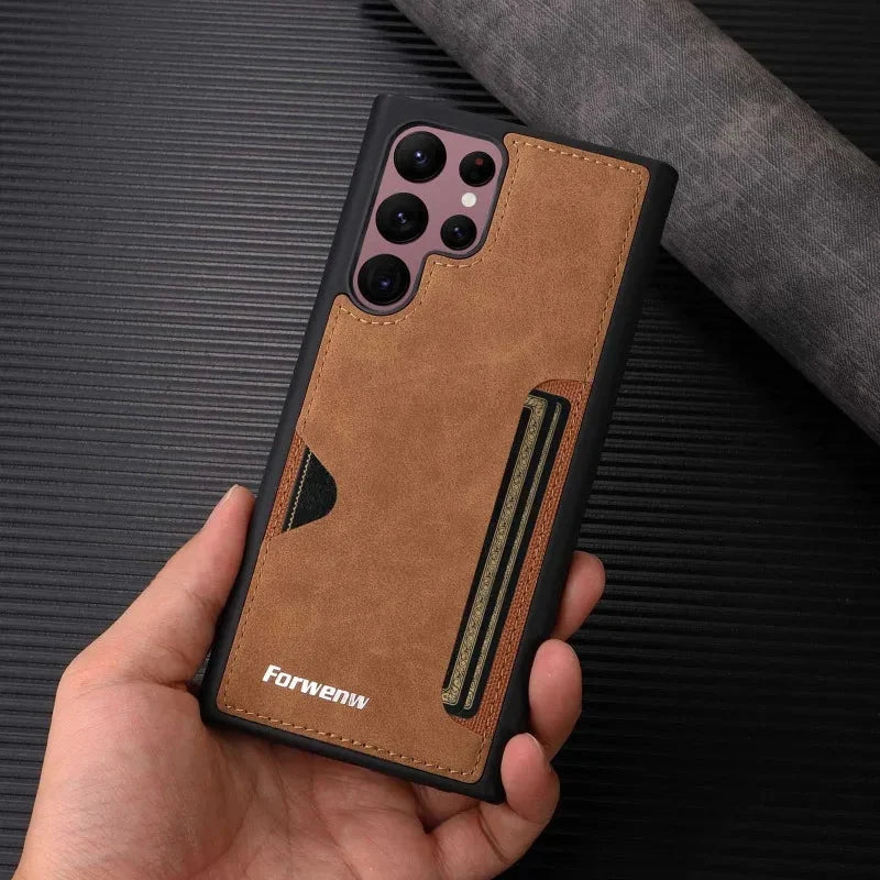 Leather Case With Wallet Card Holder For Samsung S24/S23 Series CaseSpot