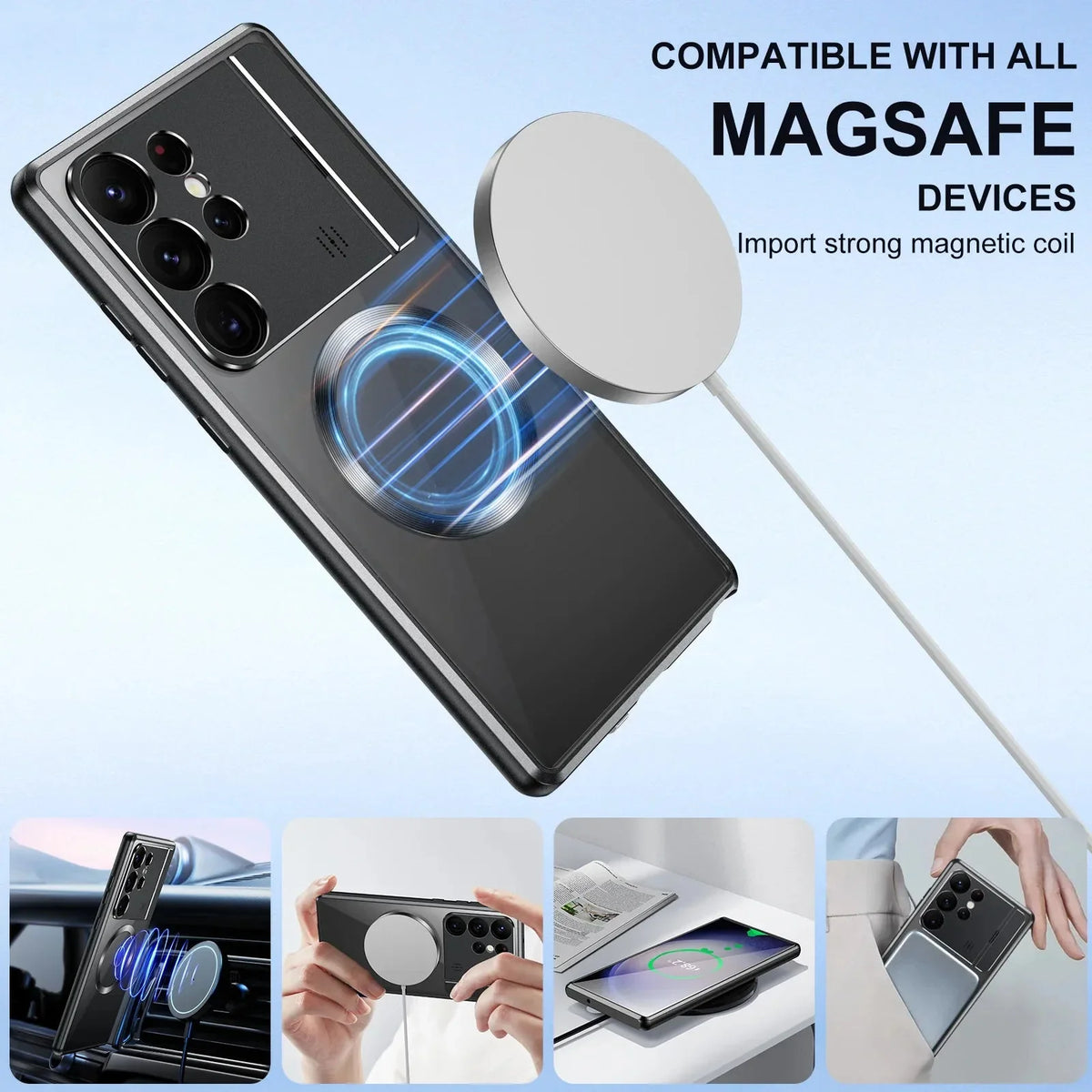 Magnetic Magsafe Case Metal Aluminum For Samsung S24 Series CaseSpot