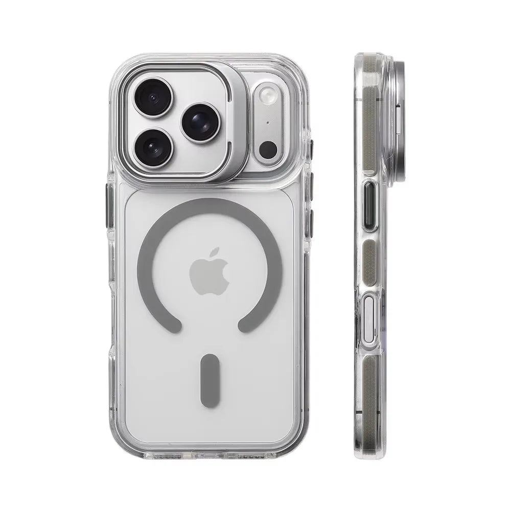 Luxury Magnetic Shockproof Clear Bumper Case for iPhone 12-18 Pro & Pro Max