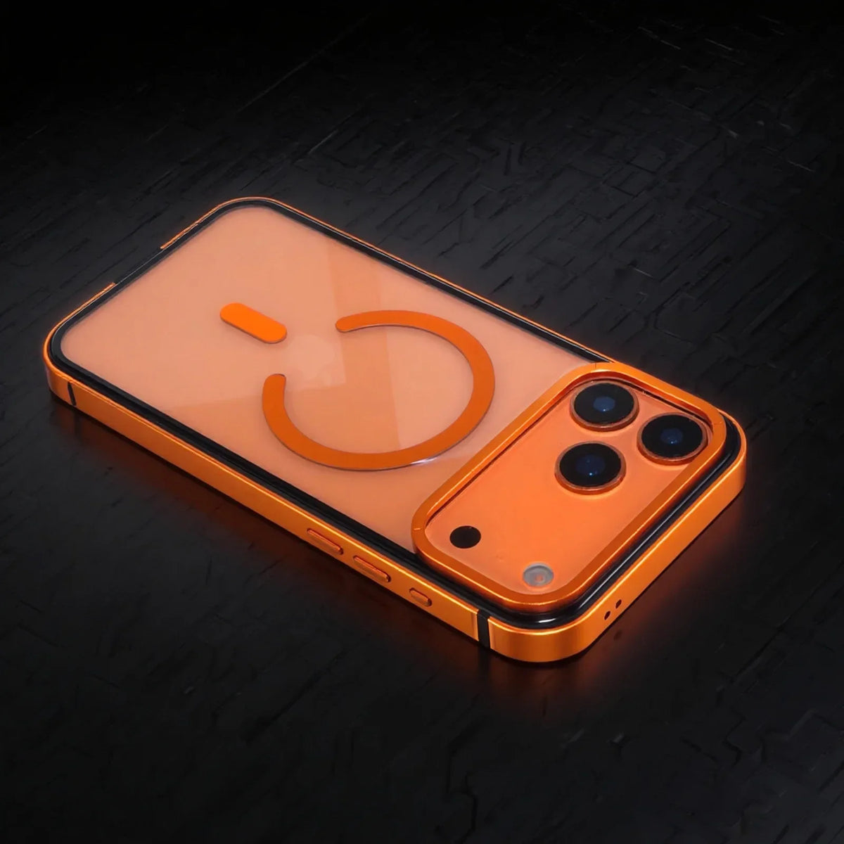 Metal Frame Phone Case Magnetic Charging HD For iPhone 17-18 Pro & Pro Max