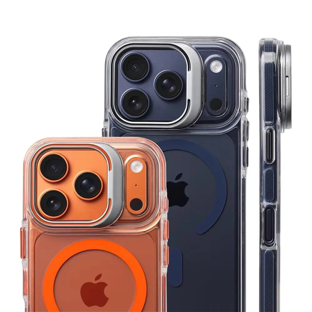Luxury Magnetic Shockproof Clear Bumper Case for iPhone 12-18 Pro & Pro Max