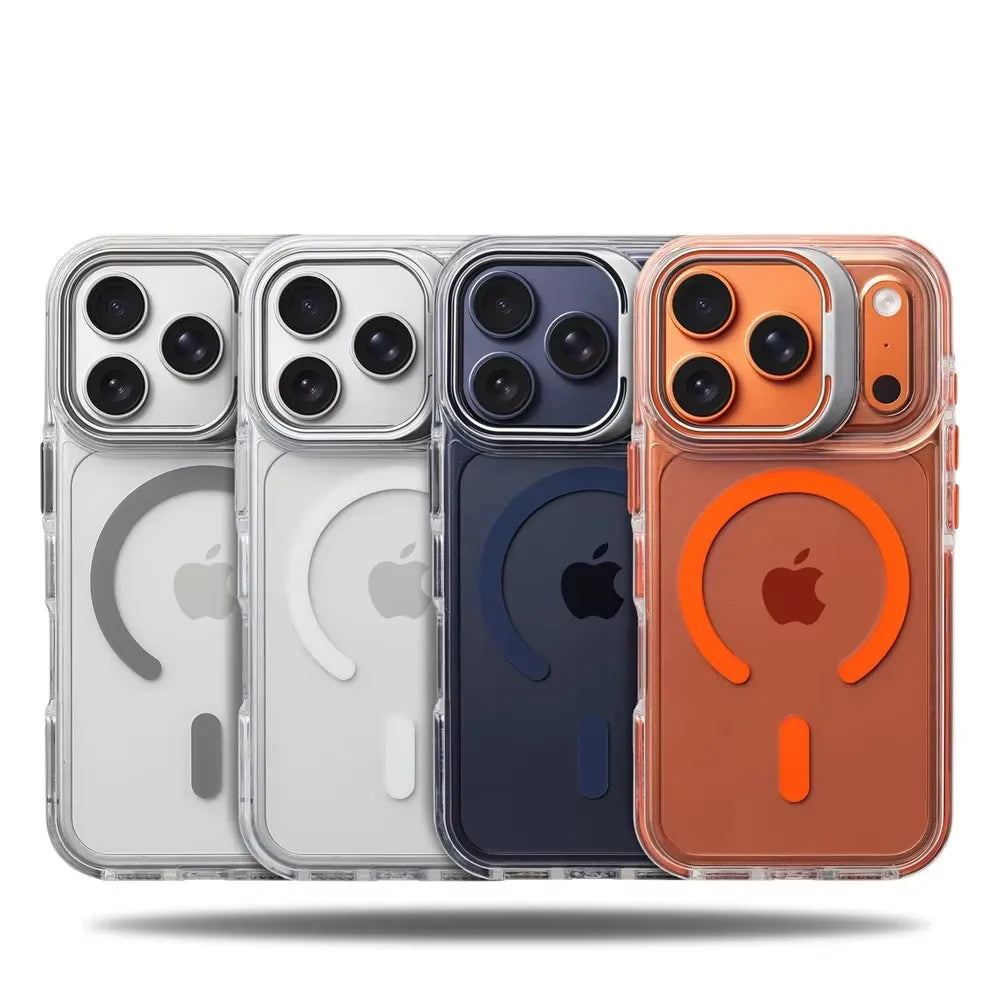 Luxury Magnetic Shockproof Clear Bumper Case for iPhone 12-18 Pro & Pro Max
