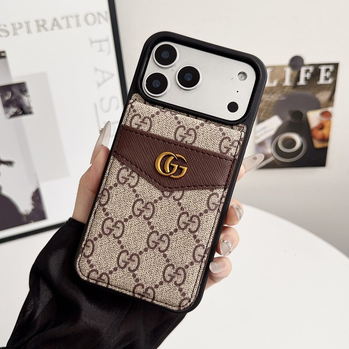 Louis Vuitton Card Holder Case For iPhone 12-18 Pro & Pro Max