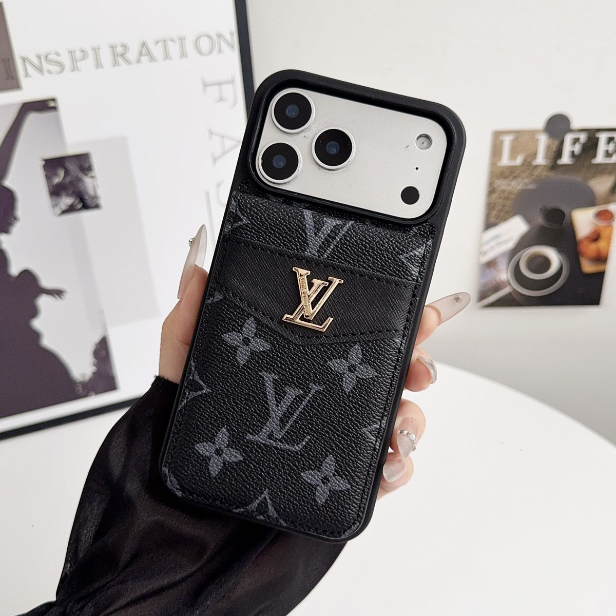 Louis Vuitton Card Holder Case For iPhone 12-18 Pro & Pro Max