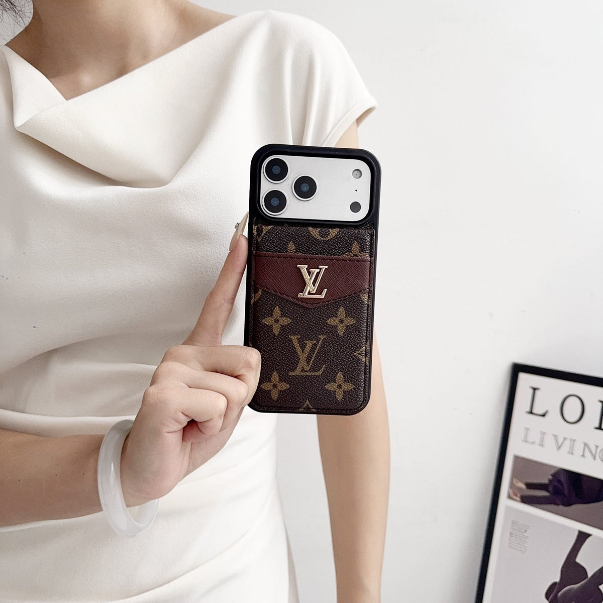 Louis Vuitton Card Holder Case For iPhone 12-18 Pro & Pro Max