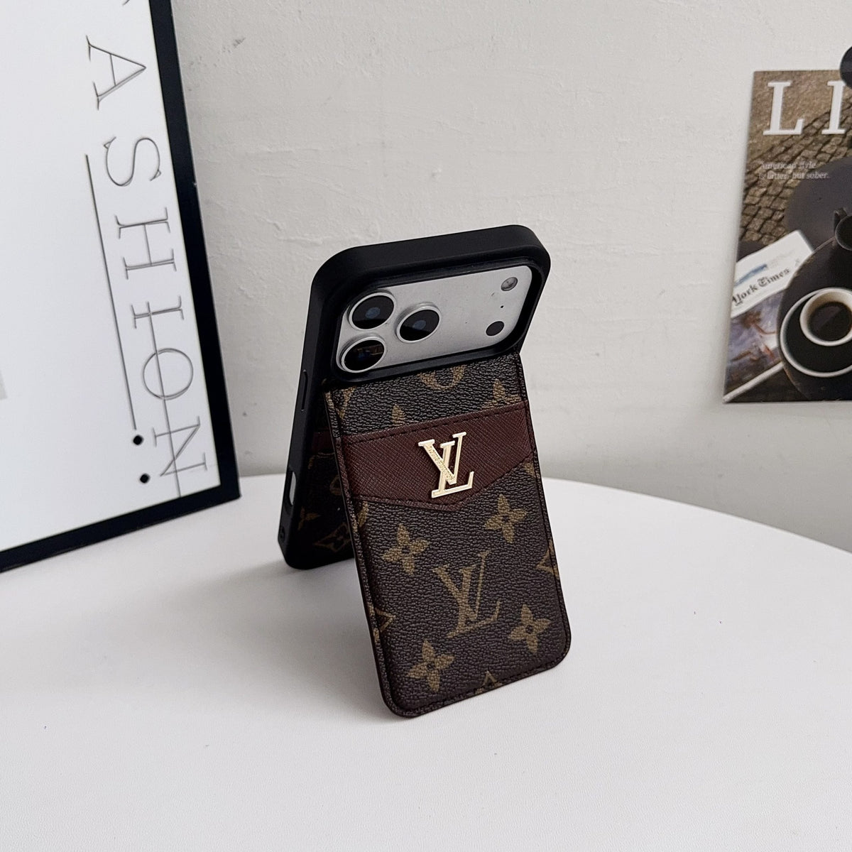 Louis Vuitton Card Holder Case For iPhone 12-18 Pro & Pro Max