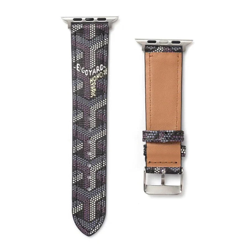 Premium Black GYD Monogram Watch Strap for Apple Watch