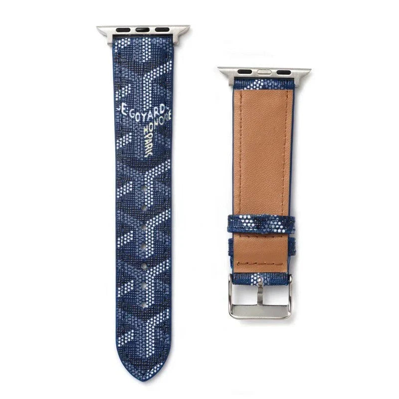 Luxury Blue GYD Monogram Watch Strap for Apple Watch