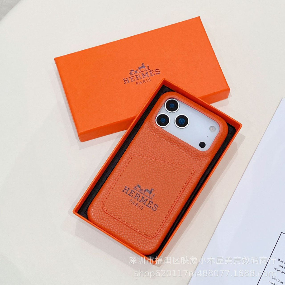 Luxury Leather HRMS Phone Case for iPhone 13-18 Pro & Pro Max