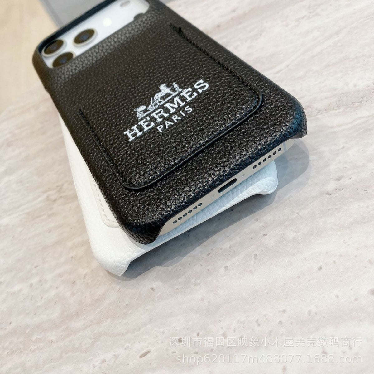 Luxury Leather HRMS Phone Case for iPhone 13-18 Pro & Pro Max