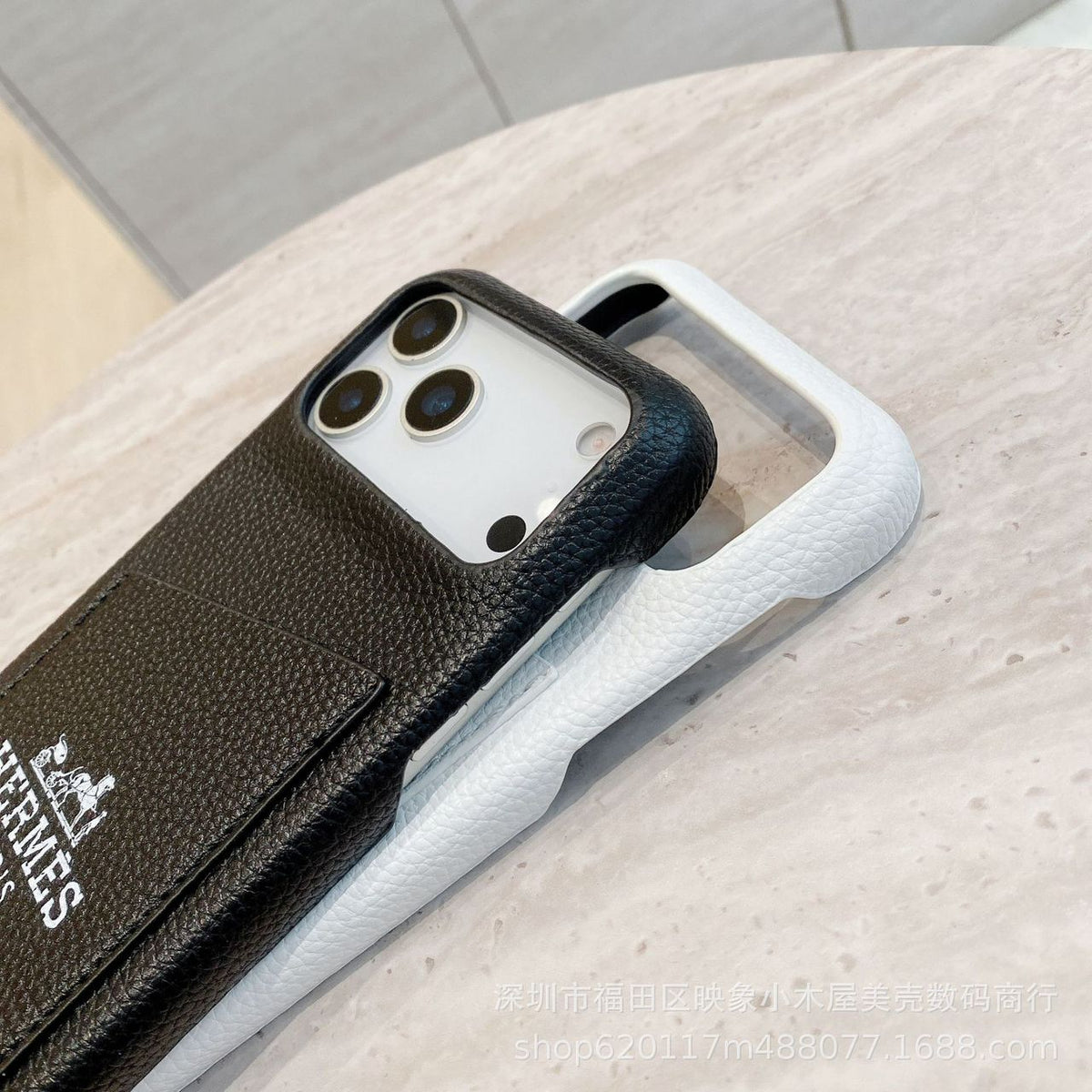 Luxury Leather HRMS Phone Case for iPhone 13-18 Pro & Pro Max