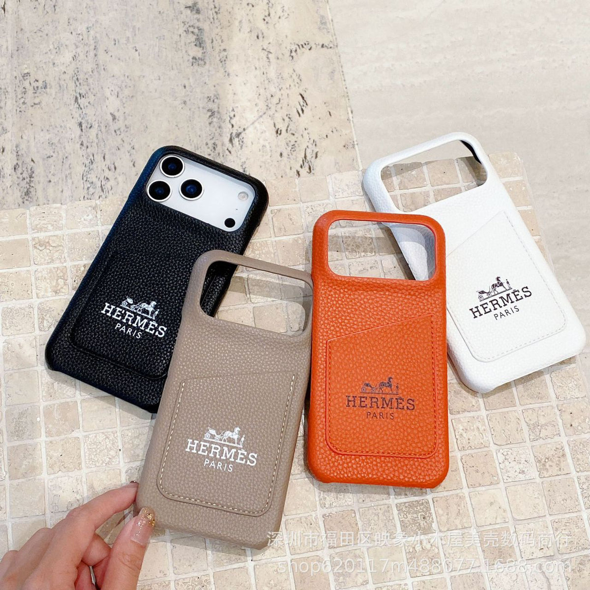 Luxury Leather HRMS Phone Case for iPhone 13-18 Pro & Pro Max