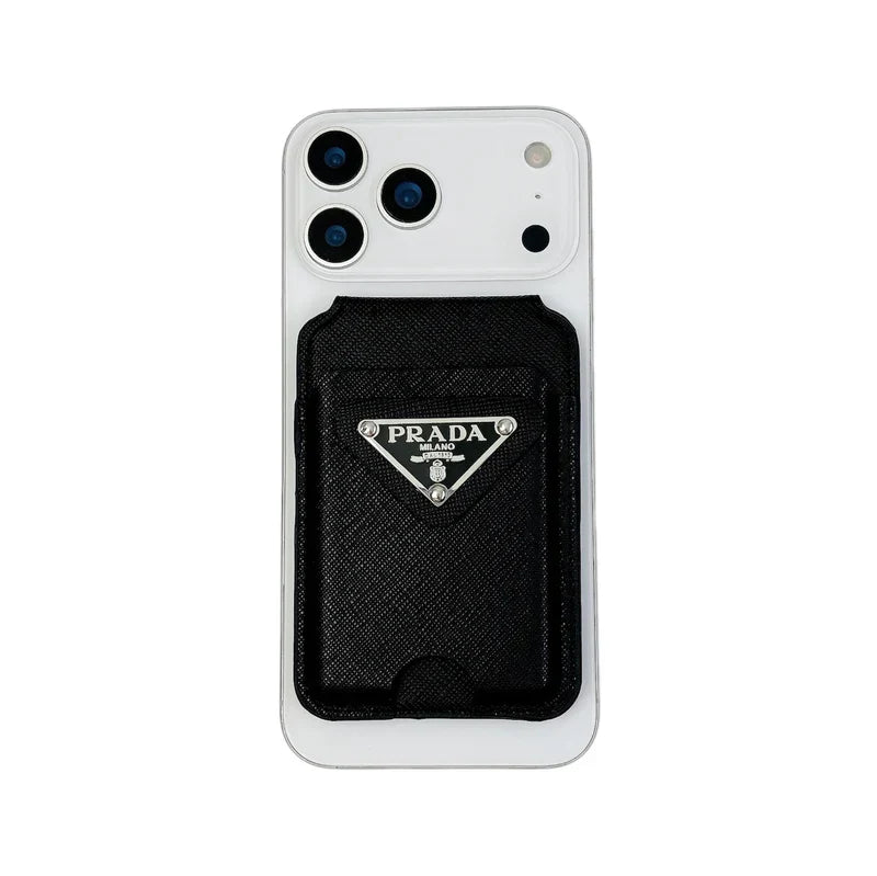 Magnetic Leather Wallet Stand with Card Slot for MagSafe
