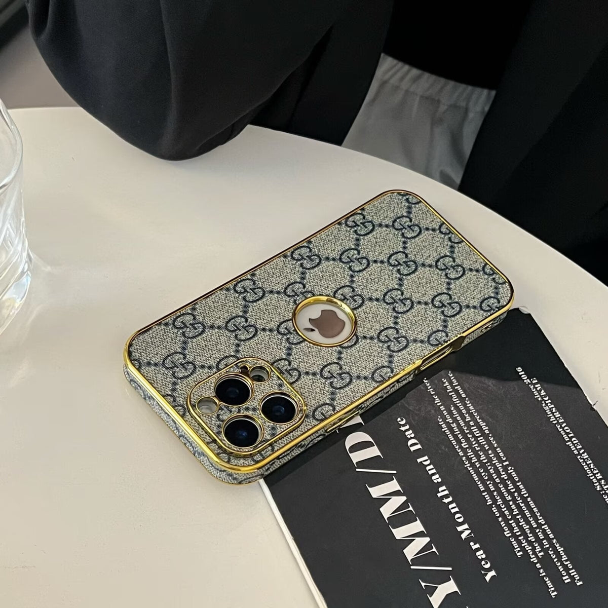 High Quality Electroplated Frame Ophidia  Leather Apple iPhone Case Roxy New 2