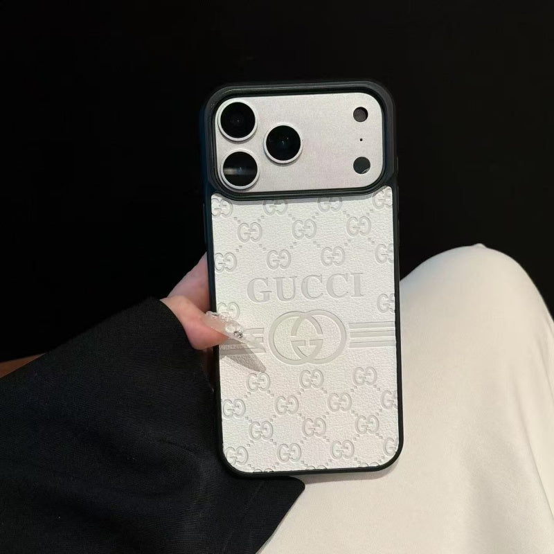 Gucci-Inspired GG Monogram Phone Case for iPhone 12-18 Pro & Pro Max