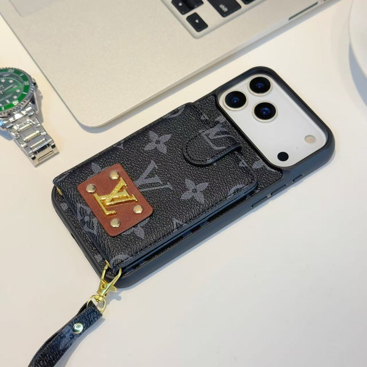 Luxury Leather Case Card Holder for iPhone 12-18 Pro & Pro Max