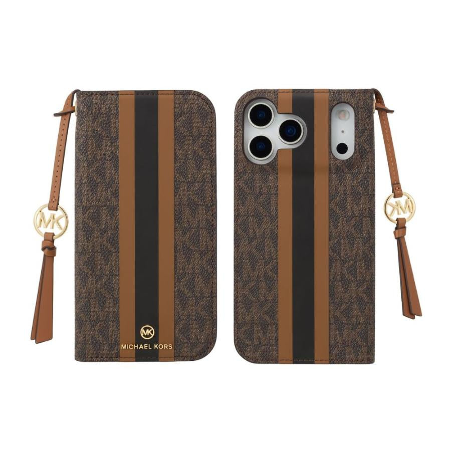 MK Folio Case Stripe with Tassel Charm for Magsafe for iPhone