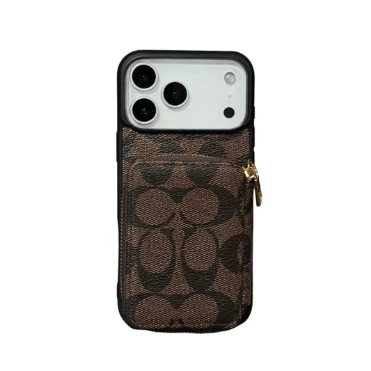 Luxury Leather Phone Case with Card Holder for iPhone 12-18 Pro & Pro Max
