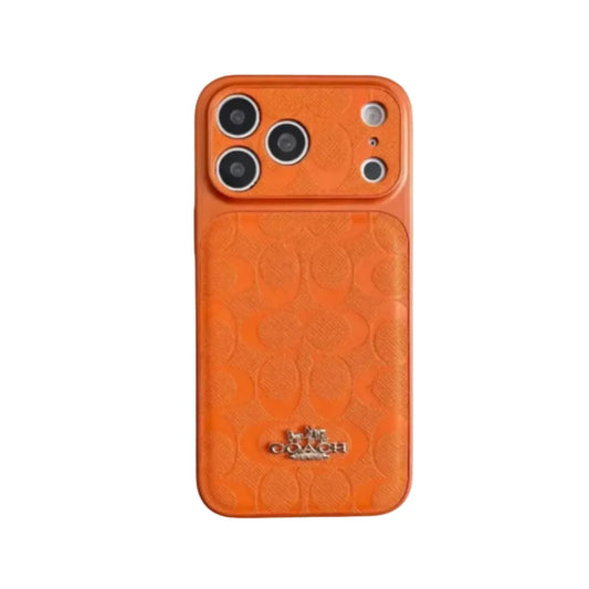 Luxury Coach Monogram Protective Case for iPhone 12-18 Pro & Pro Max