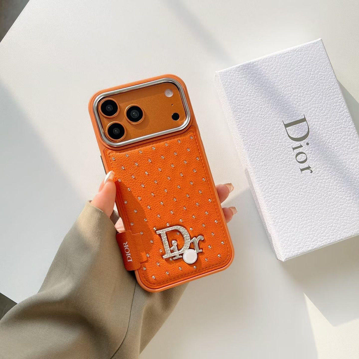 Classic Style Crystal Studded Phone Case for iPhone 13-18 Pro & Pro Max