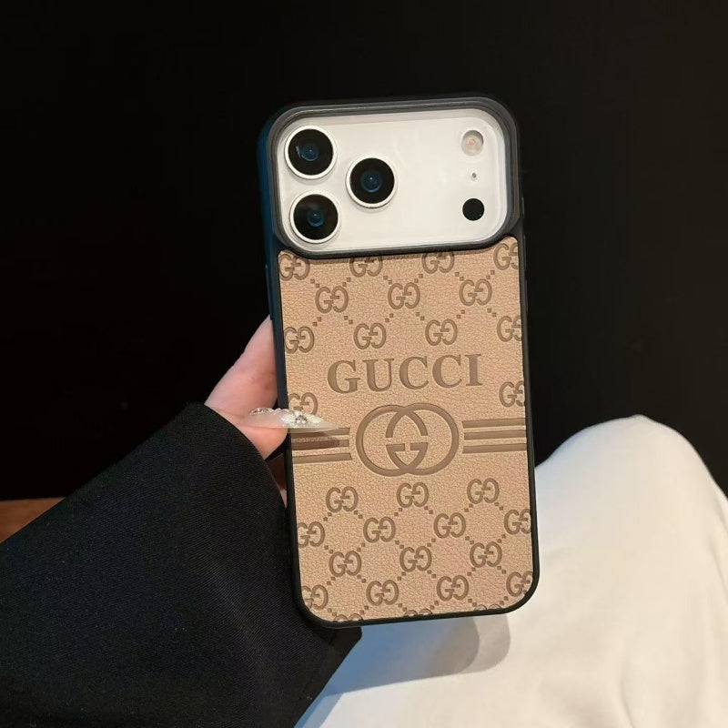 Gucci-Inspired GG Monogram Phone Case for iPhone 12-18 Pro & Pro Max