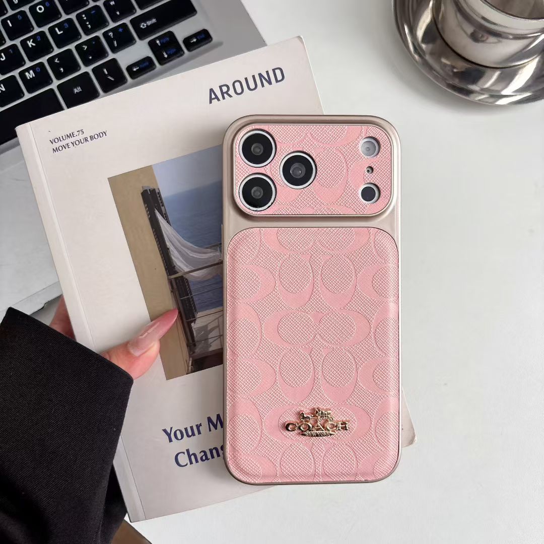 Luxury Coach Monogram Protective Case for iPhone 12-18 Pro & Pro Max