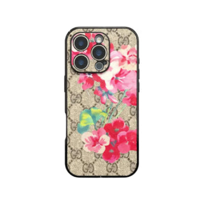 GG Floral Print Monogram Case for iPhone 13-18 Pro & Pro Max