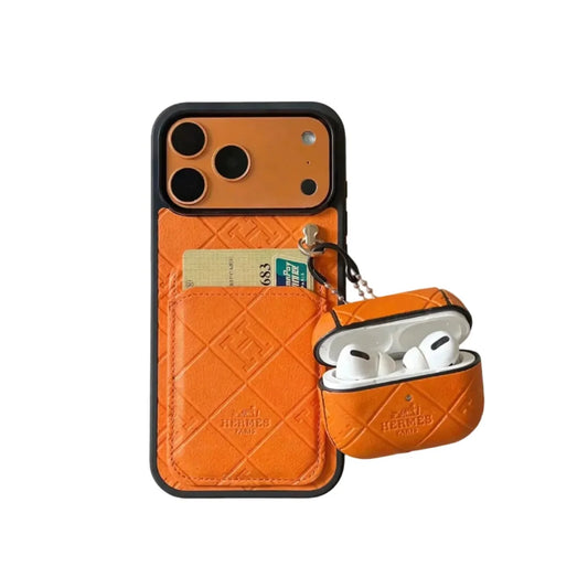HRM Quilted Leather Case with Matching AirPods Case
