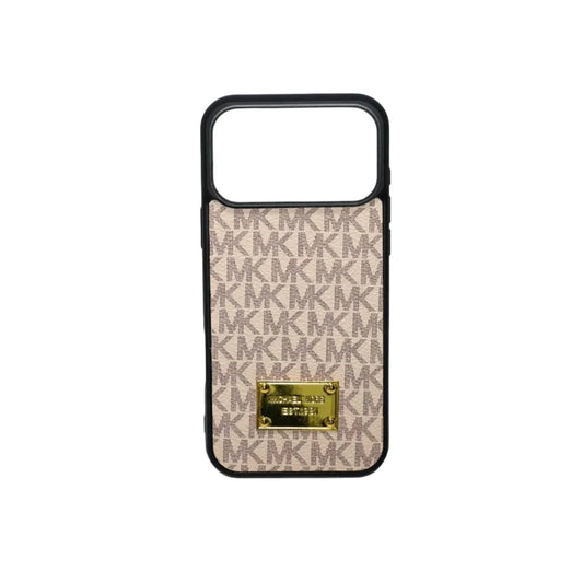 MK Leather Phone Case Metal Plate for iPhone 13-18 Pro & Pro Max