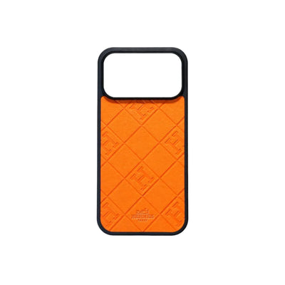 HRM Quilted Leather Case with Border Frame for iPhone 12-18 Pro & Pro Max