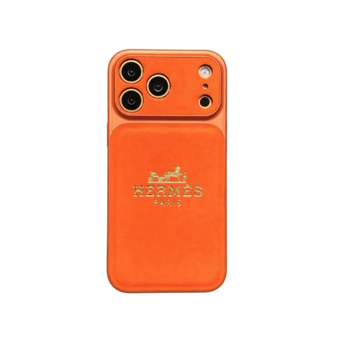 HRM Stamped Paris Emblem Leather Case for iPhone 14-18 Pro & Pro Max