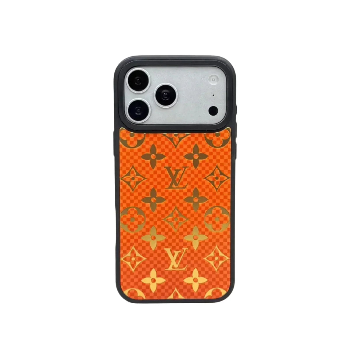 Luxury Metallic Foil LV Monogram Phone Case for iPhone 12-18 Pro & Pro Max