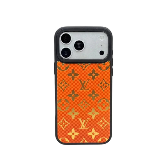 Luxury Metallic Foil LV Monogram Phone Case for iPhone 12-18 Pro & Pro Max