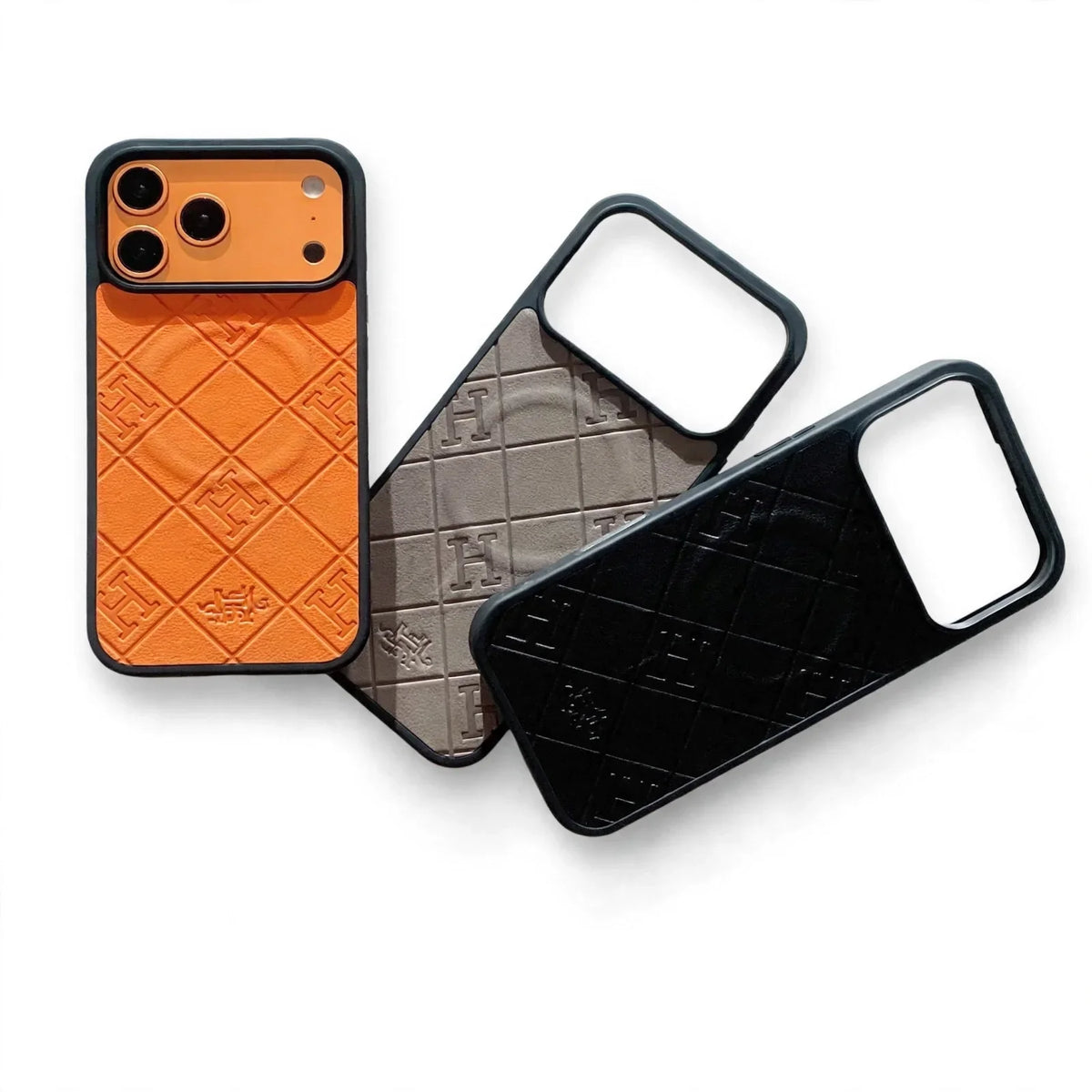 HRM MagSafe Quilted Leather Phone Case for iPhone 12-18 Pro & Pro Max