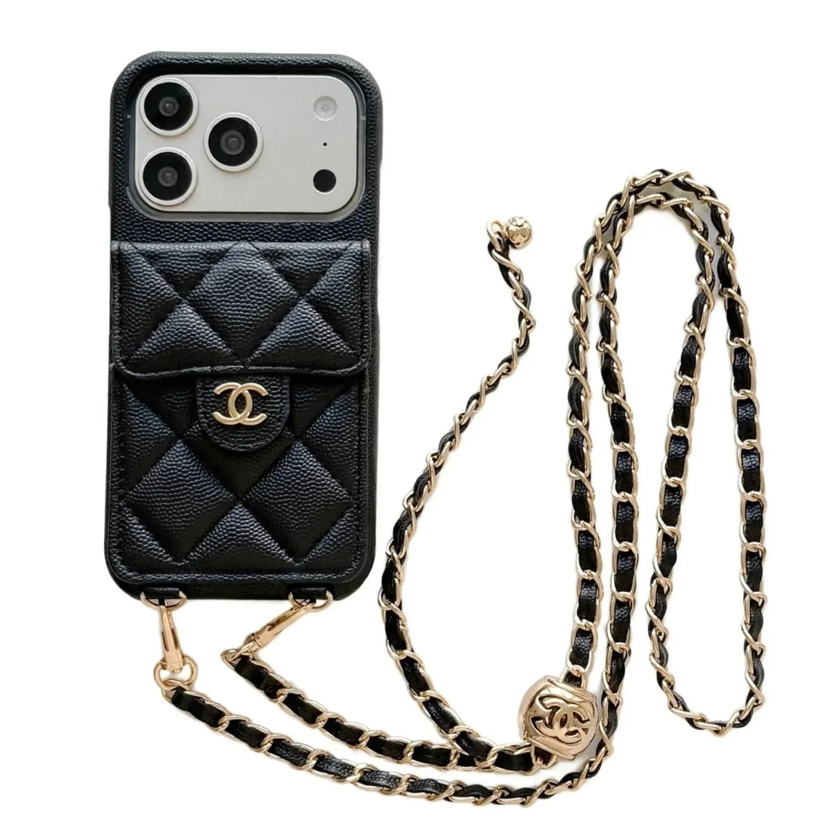 Luxury Leather Crossbody Wallet Case for iPhone 13-18 Pro & Pro Max