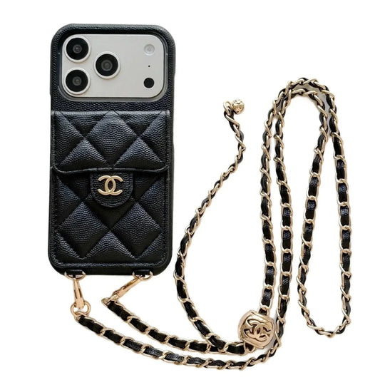 Luxury Leather Crossbody Wallet Case for iPhone 13-18 Pro & Pro Max