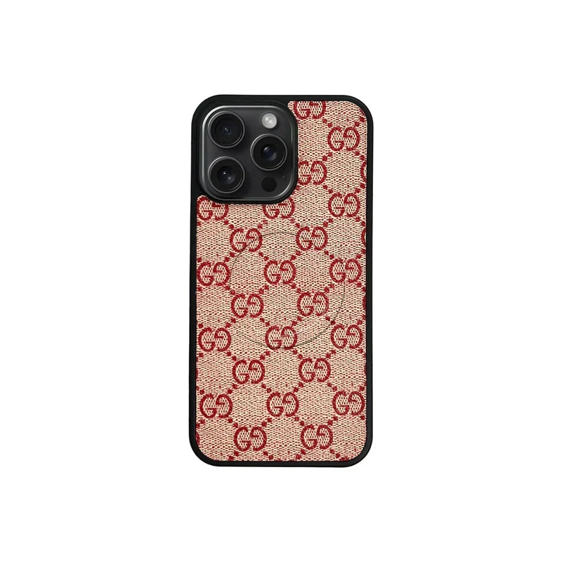 GG Designer Monogram MagSafe Case for iPhone 12-18 Pro & Pro Max