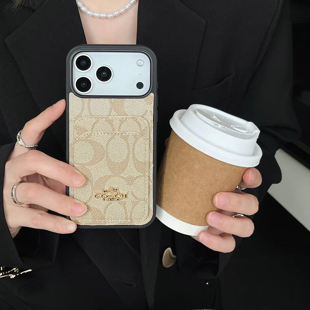 Luxury Case Modern Heritage Card Holder for iPhone 12-18 Pro & Pro Max