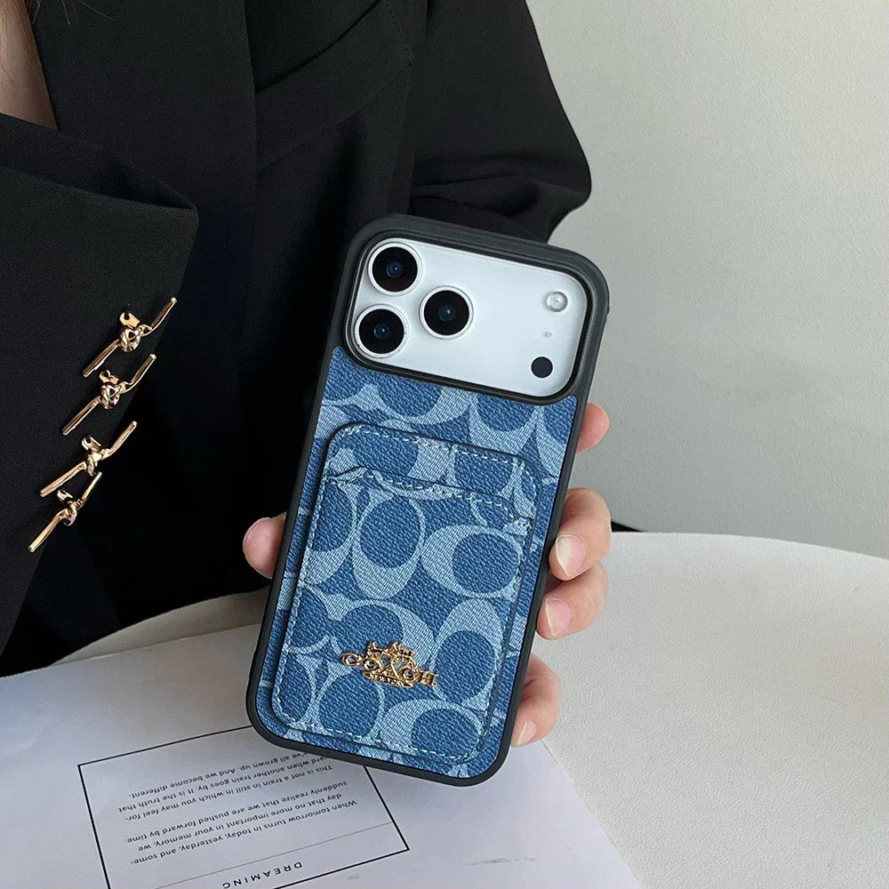 Luxury Case Modern Heritage Card Holder for iPhone 12-18 Pro & Pro Max