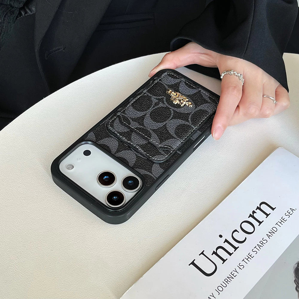 Luxury Case Modern Heritage Card Holder for iPhone 12-18 Pro & Pro Max